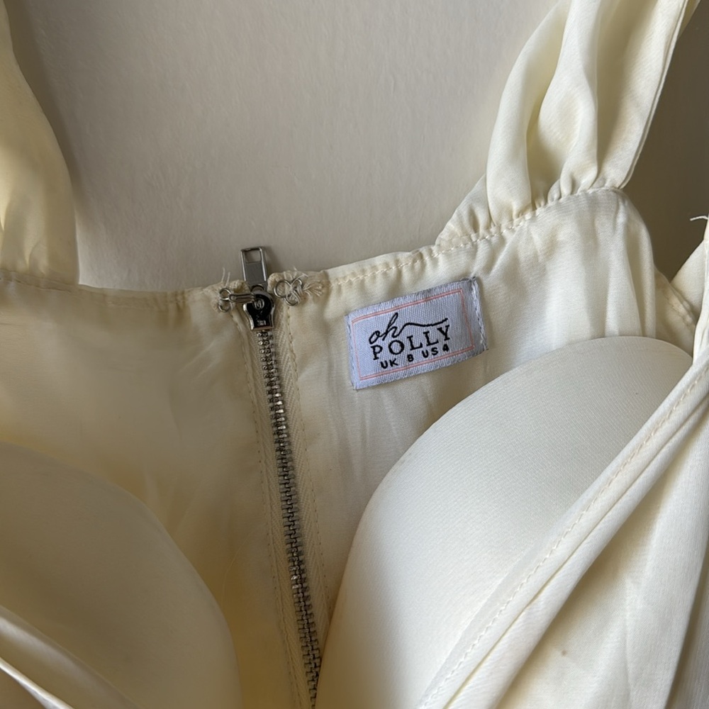 Oh Polly x Molly Mae Ivory Draped Corset Top - Picture 3 of 5